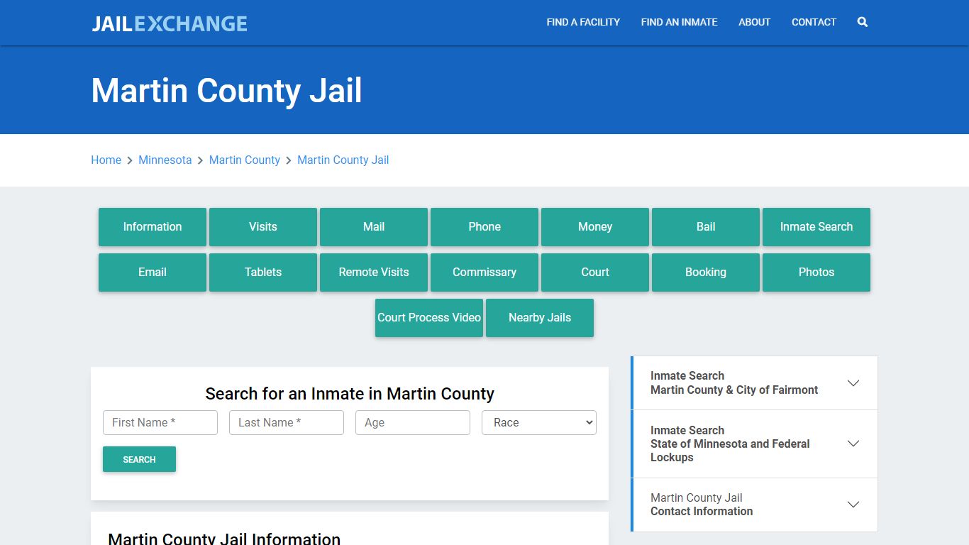 Martin County Jail Roster Lookup, MN, Inmate Search - Jail Exchange